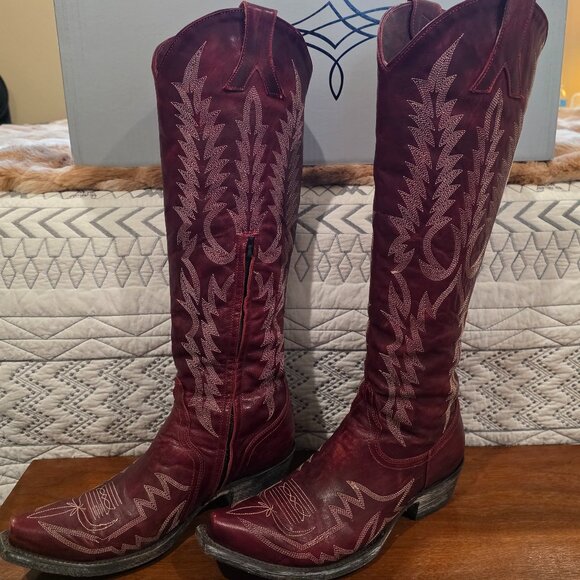 LADIES OLD GRINGO RED MAYRA BIS SNIP TOE BOOTS SIZE 7.5 - Picture 3 of 9
